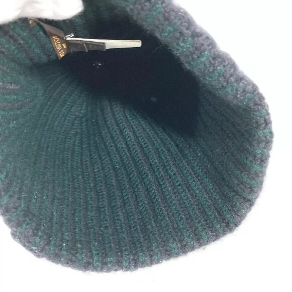 LOUIS VUITTON beanie hat knit hat knit cap LV logo Knit hat wool gray/Green main image 5
